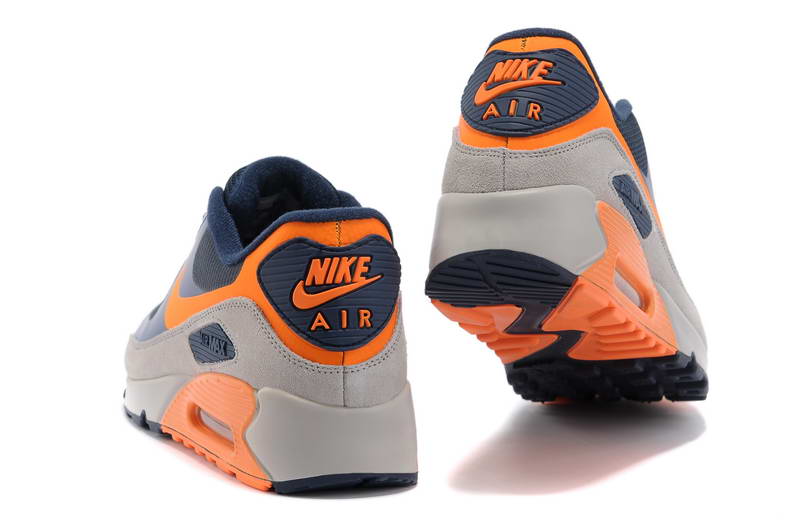 Air Max 90 Hyperfuse fourrure Chaussures Hommes Bleu Orange Beige (3)